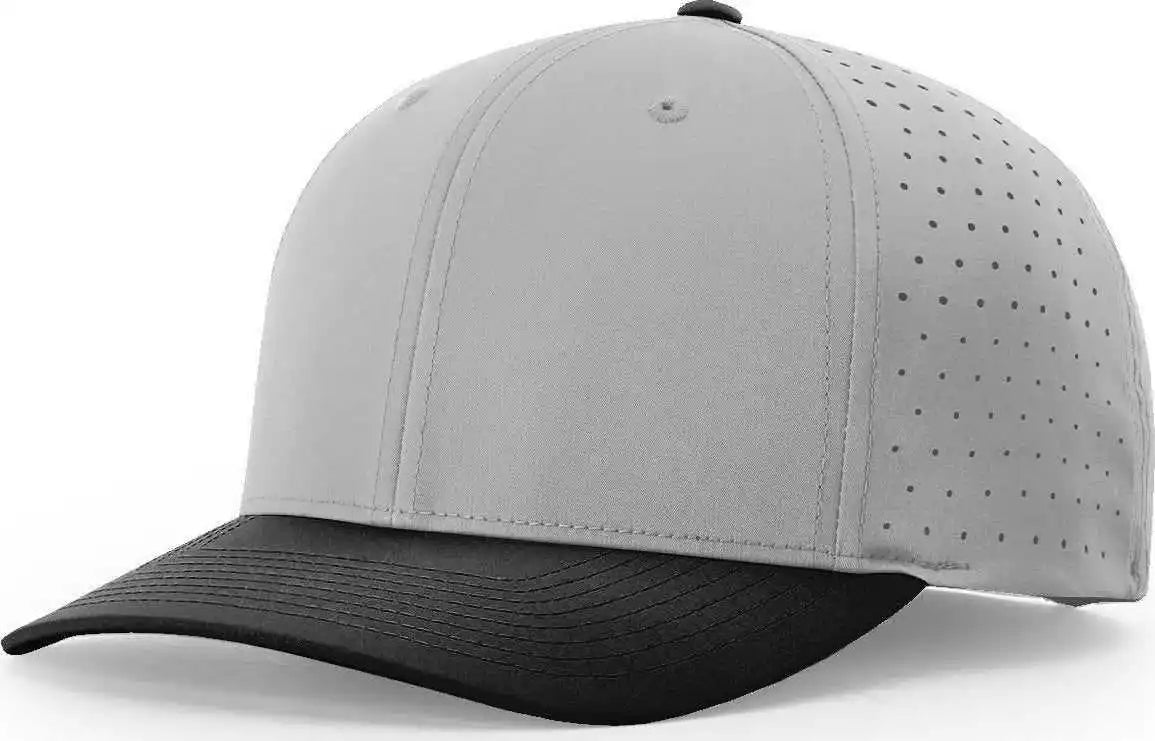 Richardson 632 Laser Perf R-flex Adjustable Caps - Gray Black - Sm