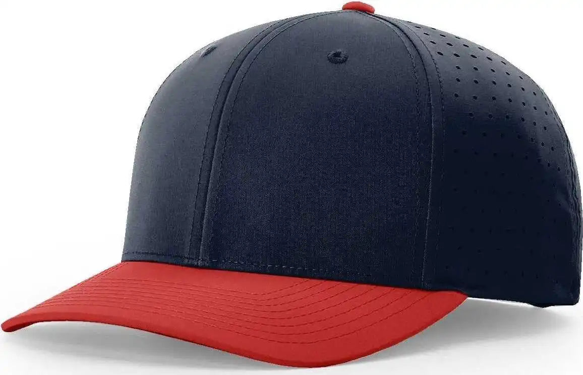 Richardson 632 Laser Perf R-flex Adjustable Caps - Navy Red - Sm