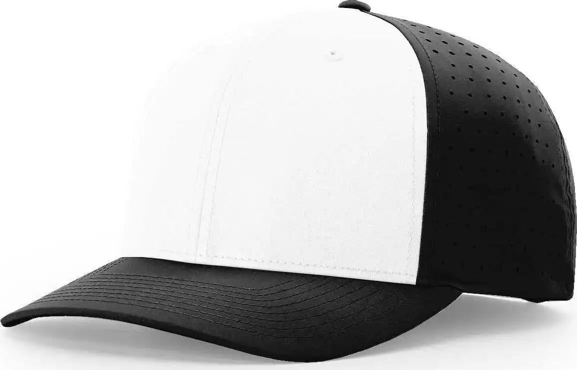 Richardson 632 Laser Perf R-flex Adjustable Caps - White Black - Sm