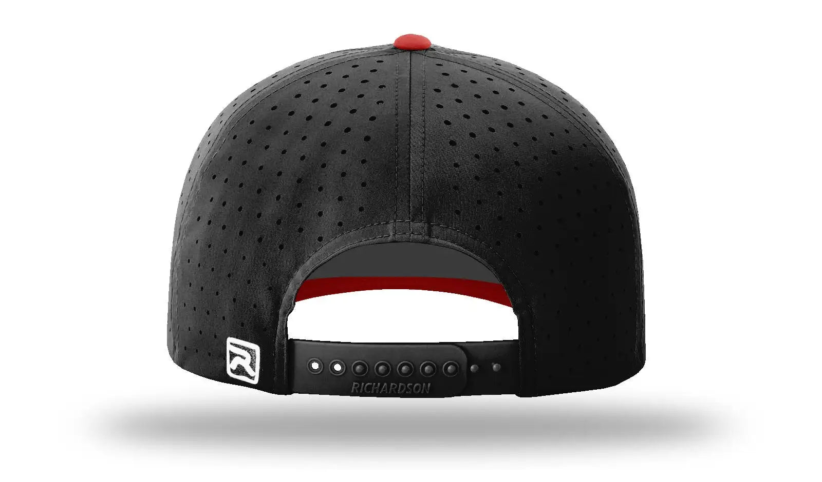 Richardson 632 Laser Perf R-flex Snapback Cap - Black Red - s