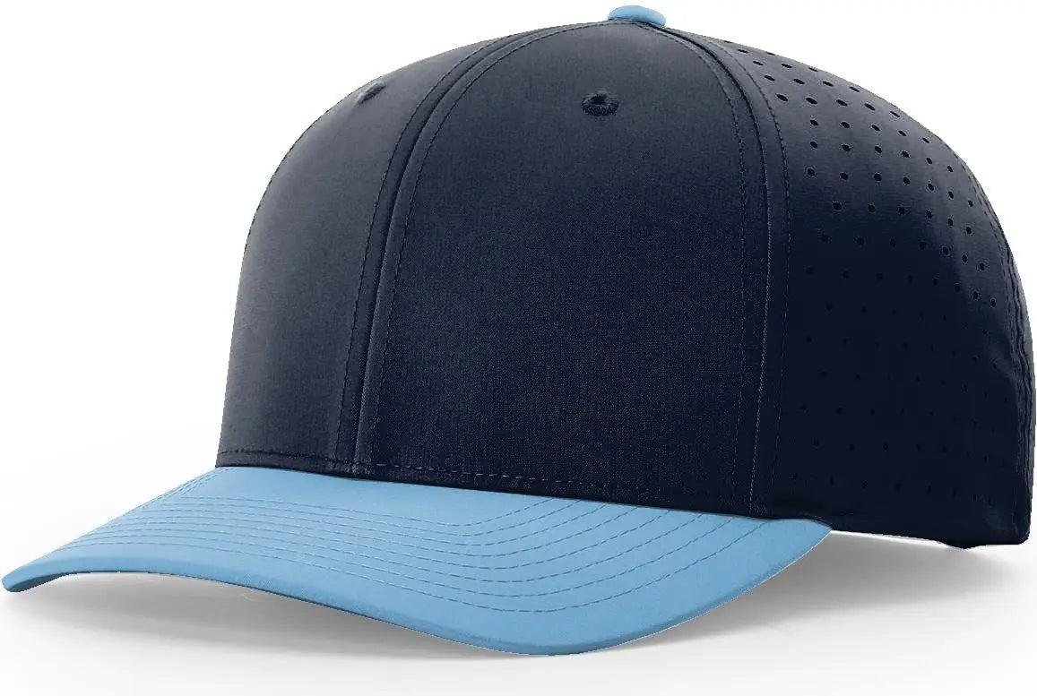 Richardson 632 Laser Perf R-flex Snapback Cap - Navy Columbia Blue
