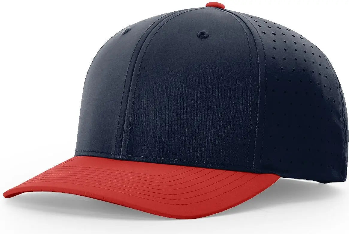 Richardson 632 Laser Perf R-flex Snapback Cap - Navy Red