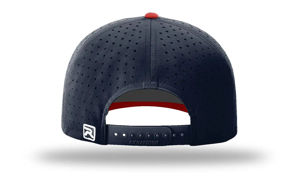 Richardson 632 Laser Perf R-flex Snapback Cap - Navy Red
