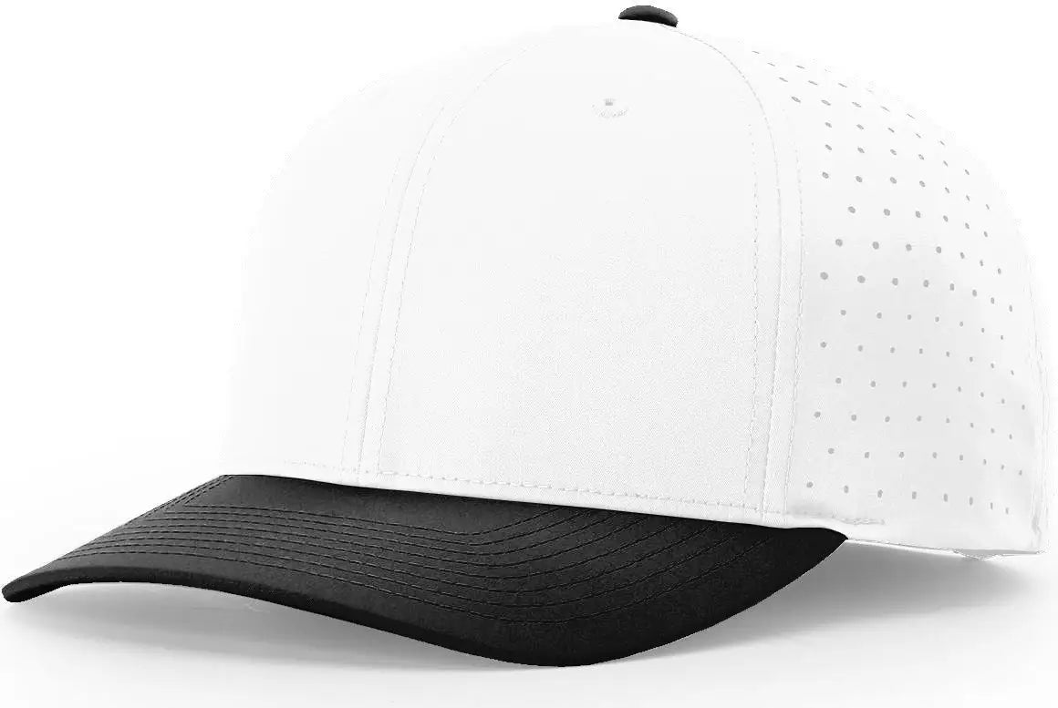 Richardson 632 Laser Perf R-flex Snapback Cap - White Black - s