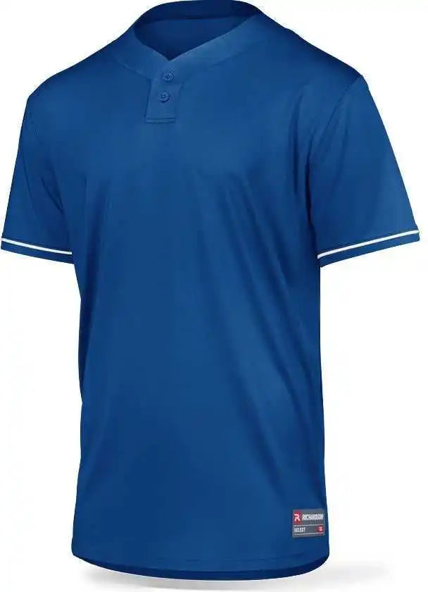 Richardson 7112 Adult Select Baseball 2-button Jersey - Royal White