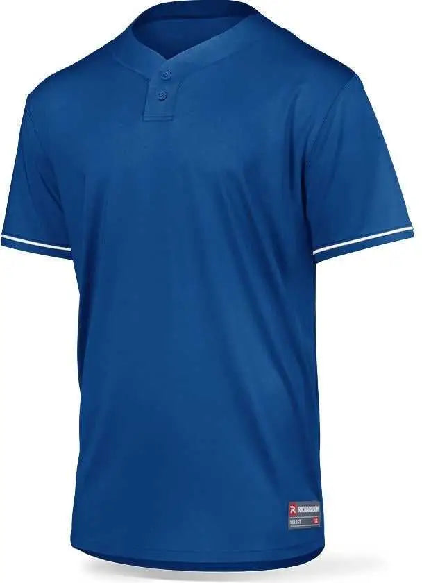 Richardson 7112 Adult Select Baseball 2-button Jersey - Royal White