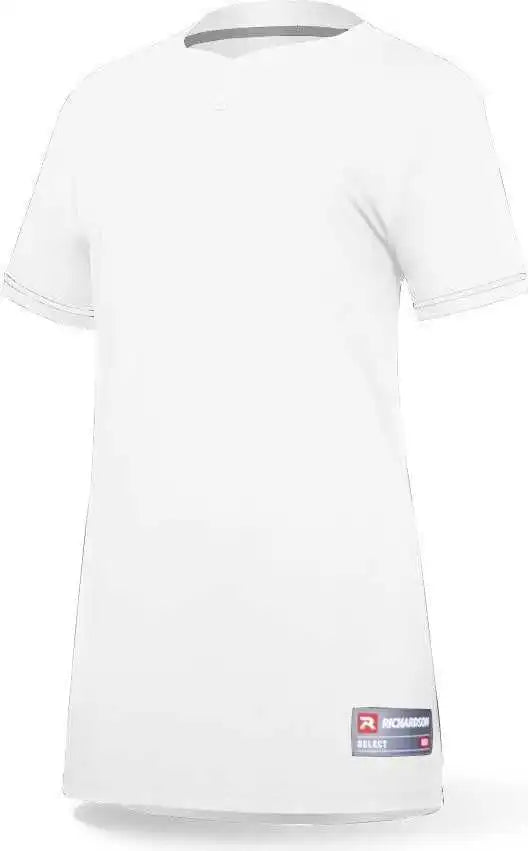 Richardson 7112w Womens Select Softball 2 Button Jersey White