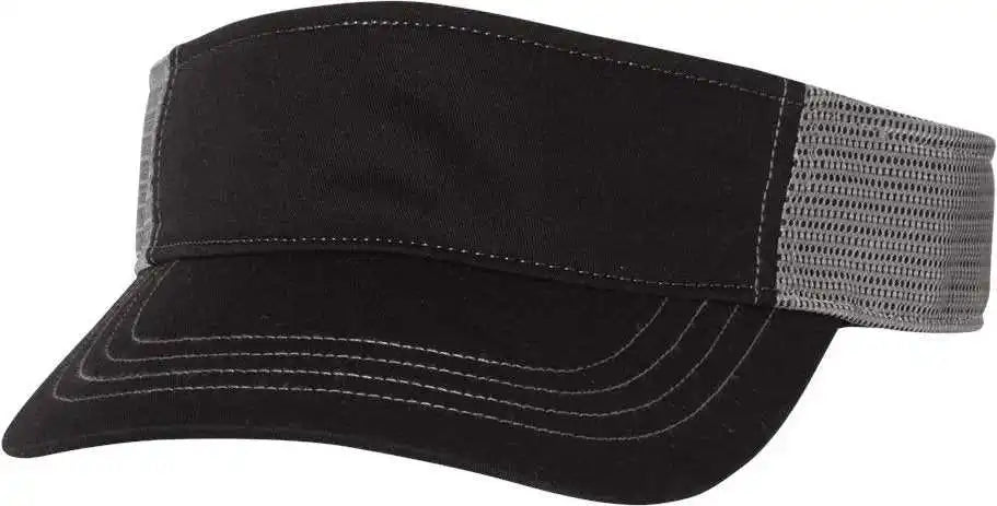 Richardson 712 Trucker Visors - Black Charcoal - Dark Gray / Osfm