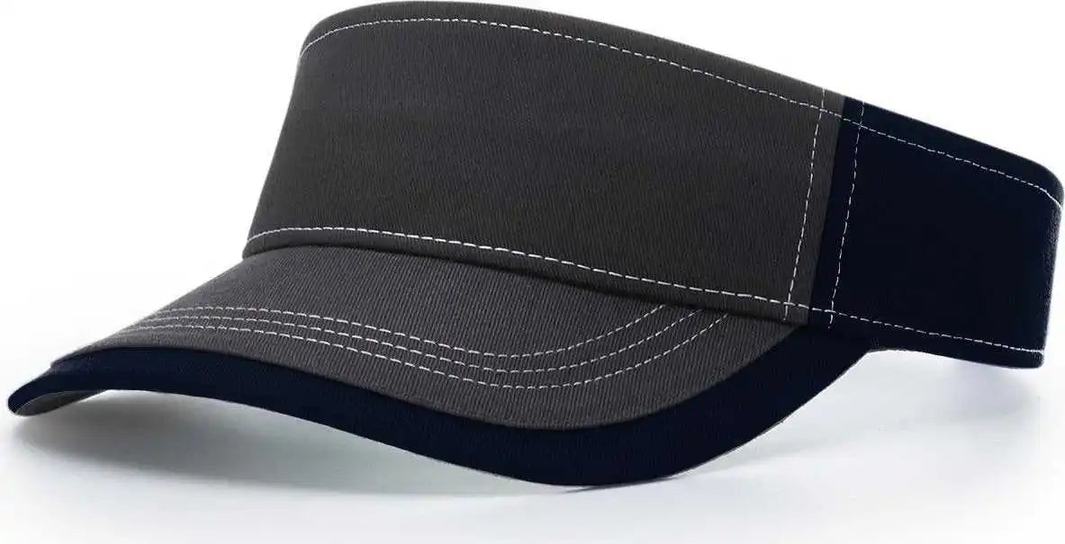Richardson 775 Twill with Contrast Stitching Visors - Navy - Osfm