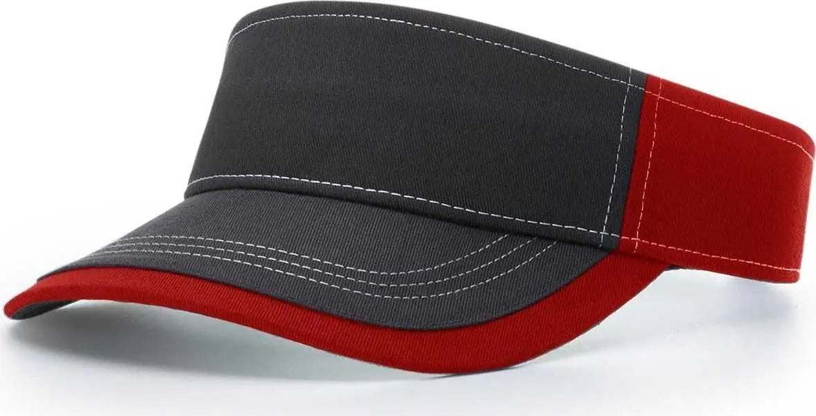 Richardson 775 Twill with Contrast Stitching Visors - Red