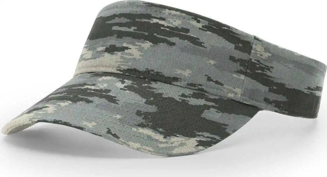 Richardson 848 Twill Camo Visors - Digital Black - Osfm