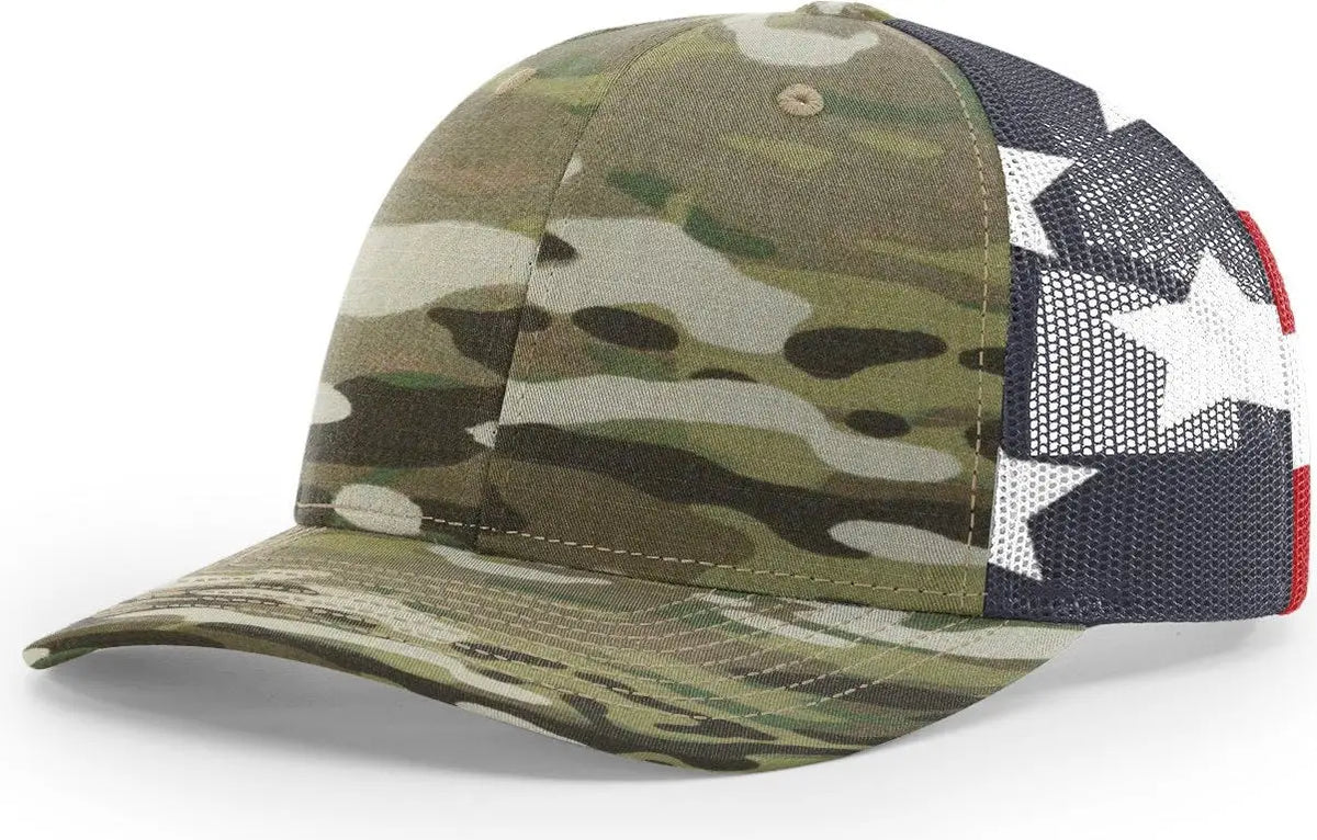 Richardson 862 Multicam Trucker Cap - Original Flag - Osfm