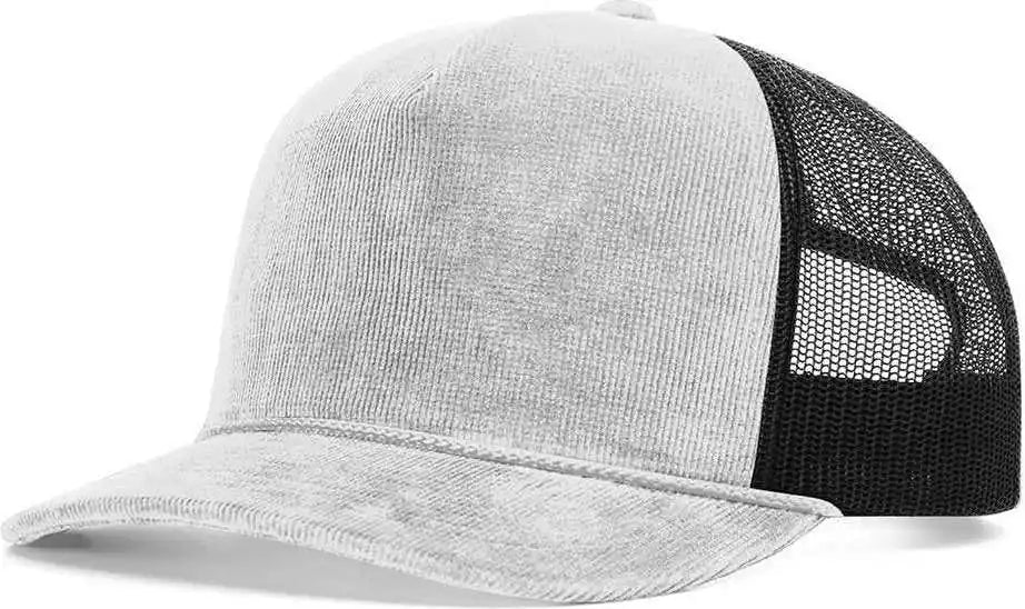 Richardson 930 Troutdale Corduroy Trucker Caps Light Gray Black / Osfm