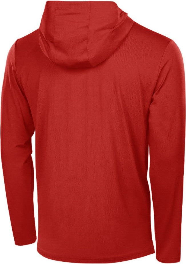 Richardson A7110lsh Clutch Performance Long Sleeve Hooded Tee - Red