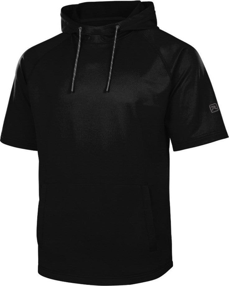 Richardson A7200ssh Charge Performance Fleece Short Sleeve Hoodie - Black