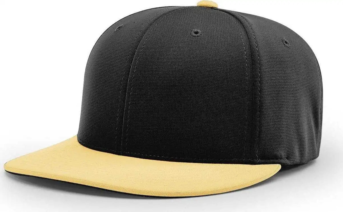 Richardson Pts20 Pulse r Flex Caps Black Vegas Gold / Xs Sm