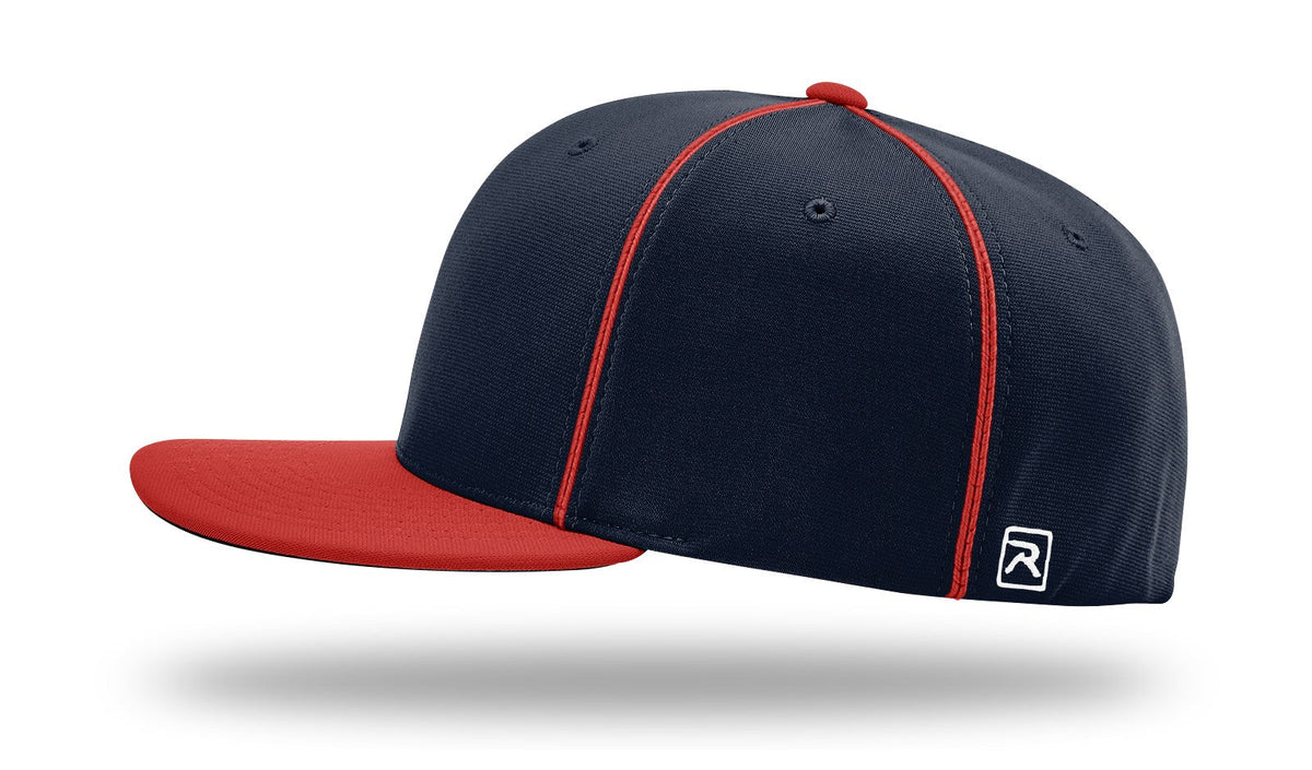 Richardson Pts20 Pulse R-flex Caps with Piping - Navy Red