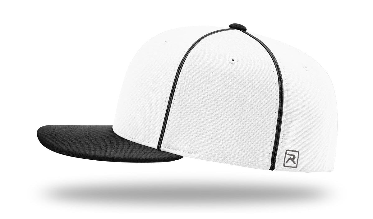 Richardson Pts20 Pulse R-flex Caps with Piping - White Black