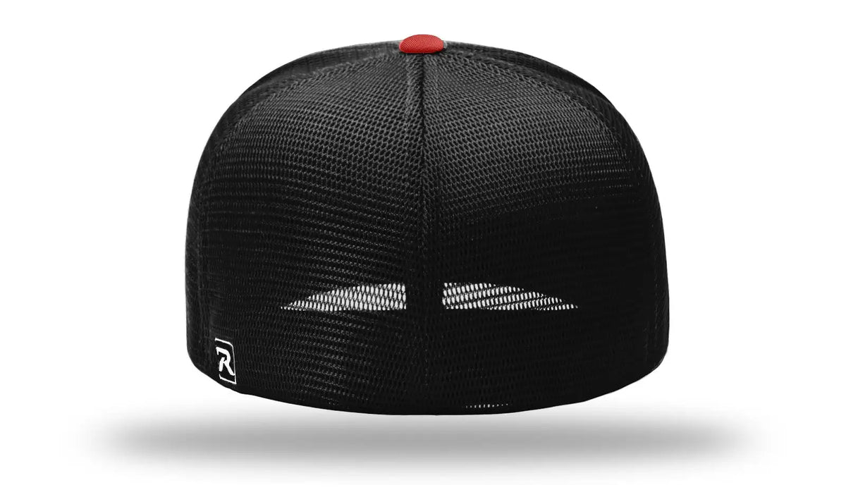 Richardson Pts20m Pulse/mesh Back Caps - Black Red