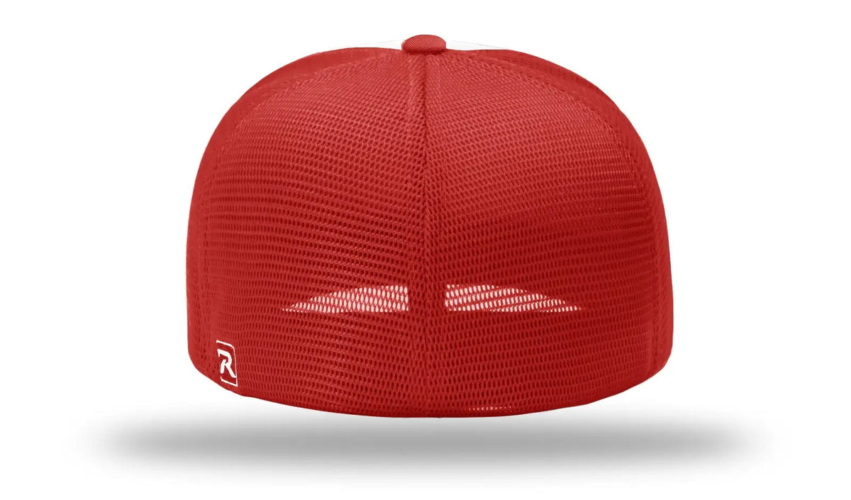 Richardson Pts20m Pulse/mesh Back Caps - White Red Alt
