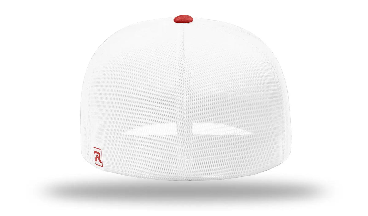 Richardson Pts20m Pulse/mesh Back Caps - White Red