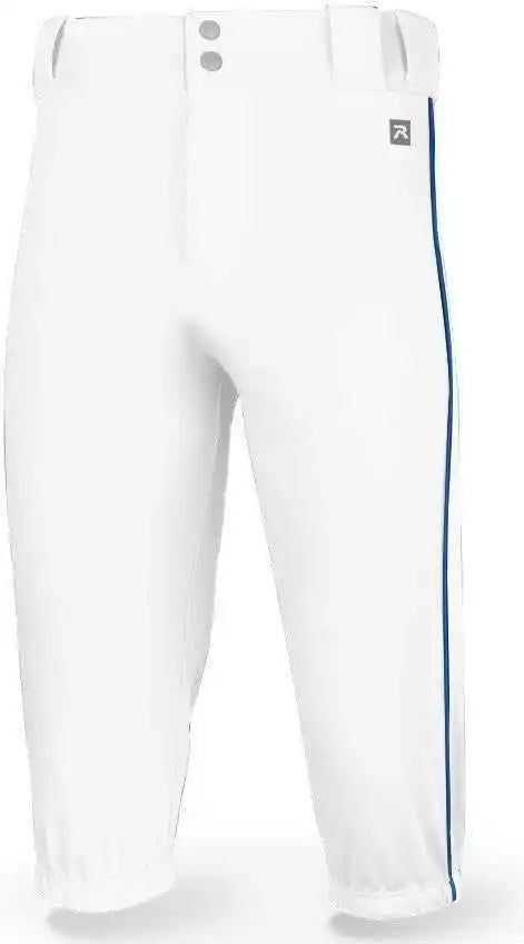 Richardson Pts8022py Youth Pts Baseball Knicker Pant with Piping - White Royal