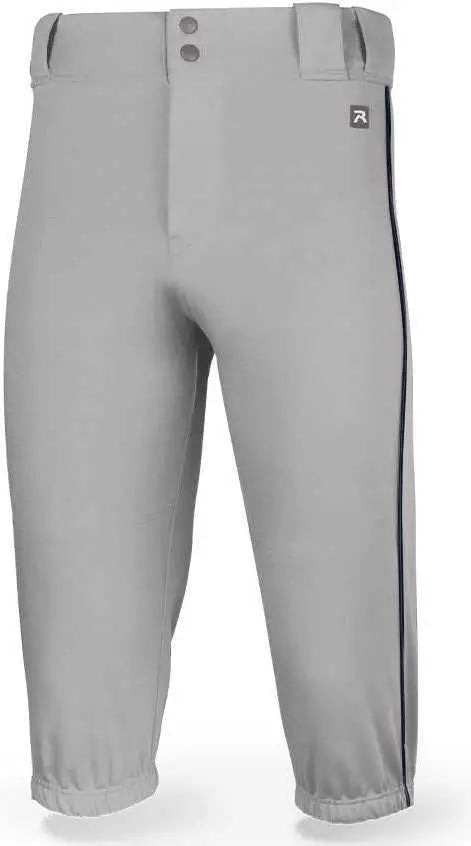 Richardson Pts8022py Youth Pts Baseball Knicker Pant with Piping - Gray Navy
