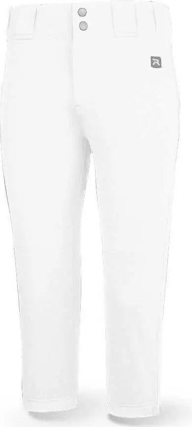 Richardson Pts8023wy Girls Pts Softball Low Rise Mid-calf Pant - White