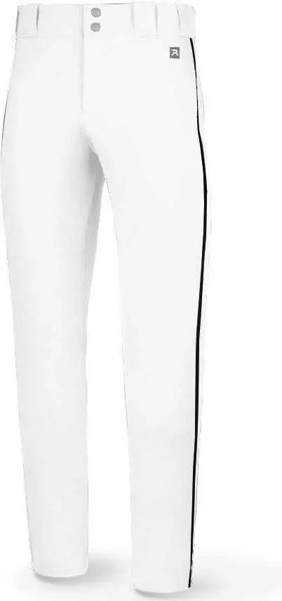 Richardson Pts8120py Youth Pts Baseball Pant with Piping - White Black