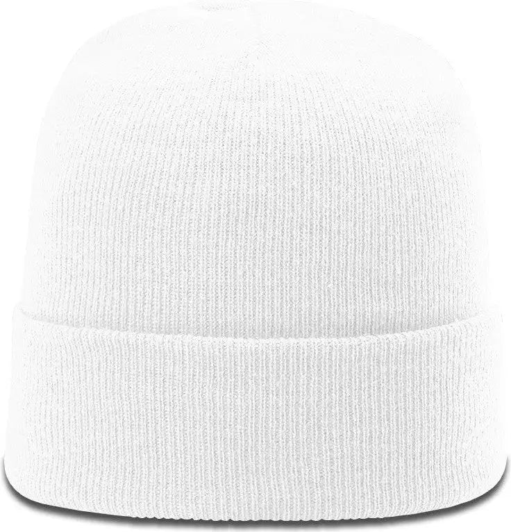 Richardson R18 Solid Beanie with Cuff - White - Osfm