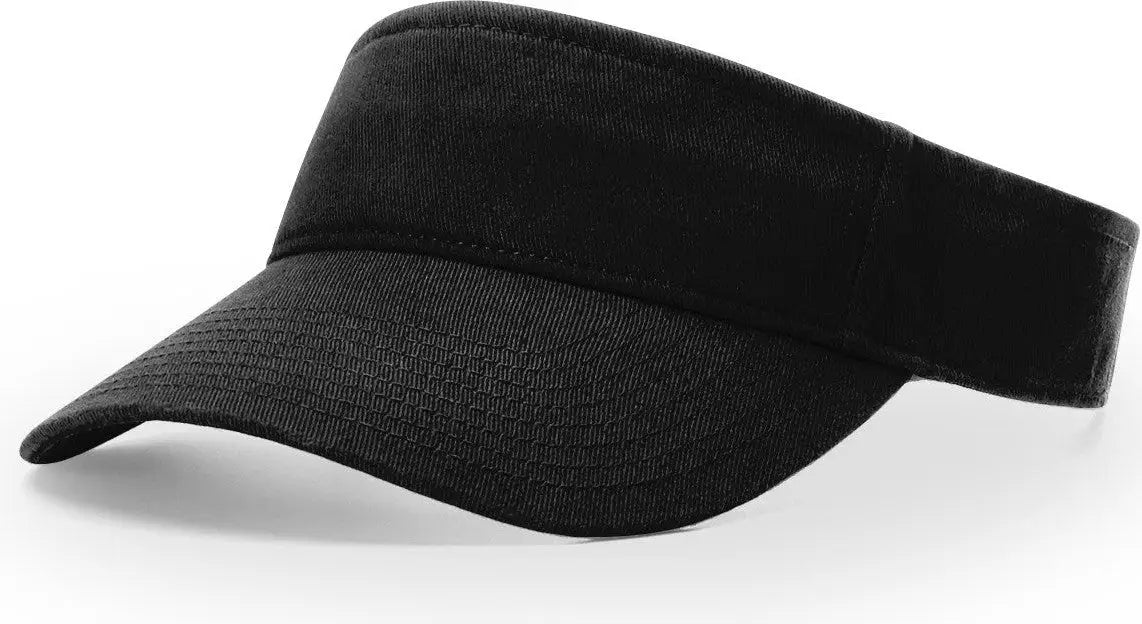 Richardson R45 Garment Washed Visor - Black - Osfm