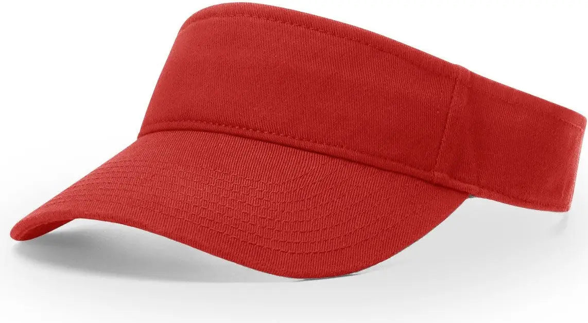 Richardson R45 Garment Washed Visor - Red - Osfm