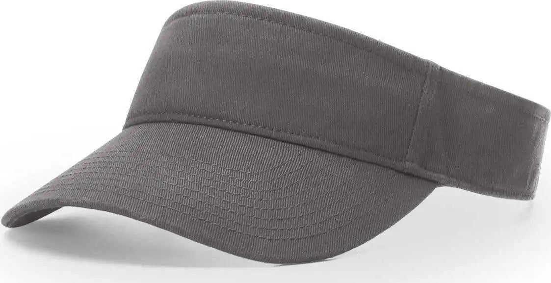 Richardson R45 Garment Washed Visors - Charcoal - Dark Gray / Osfm