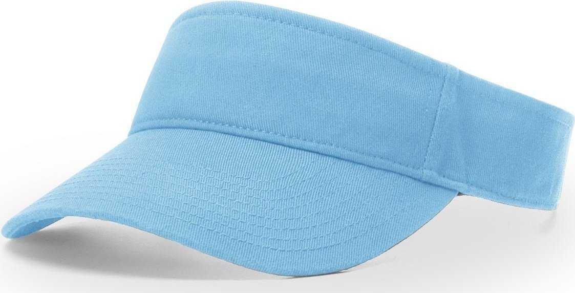 Richardson R45 Garment Washed Visors - Columbia Blue - Osfm