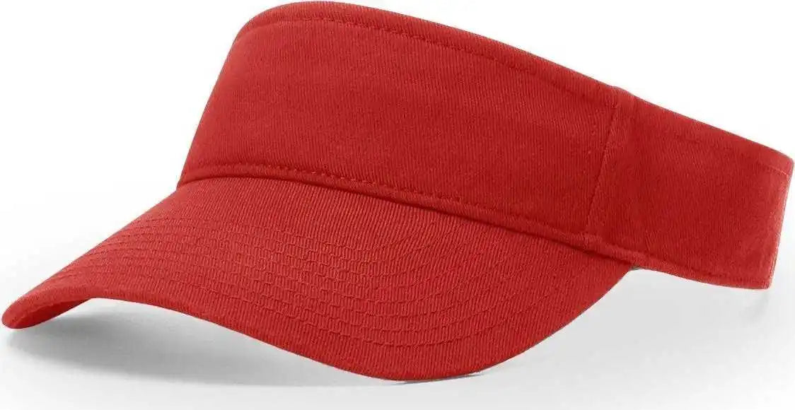 Richardson R45 Garment Washed Visors - Red - Osfm