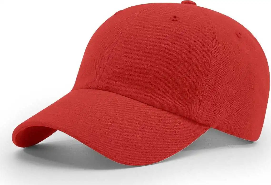 Richardson R55 Garment Washed Twill Caps - Red - Osfm