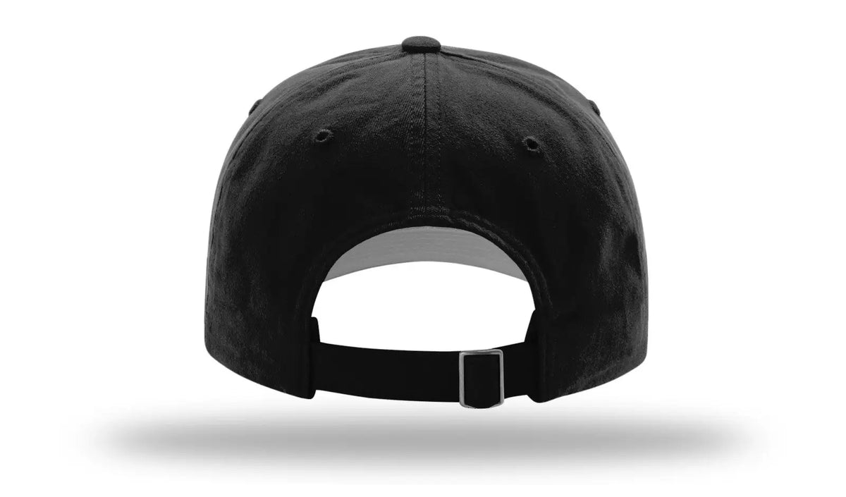 Richardson R55 R65 Garment Washed Twill Cap - Black - Osfm