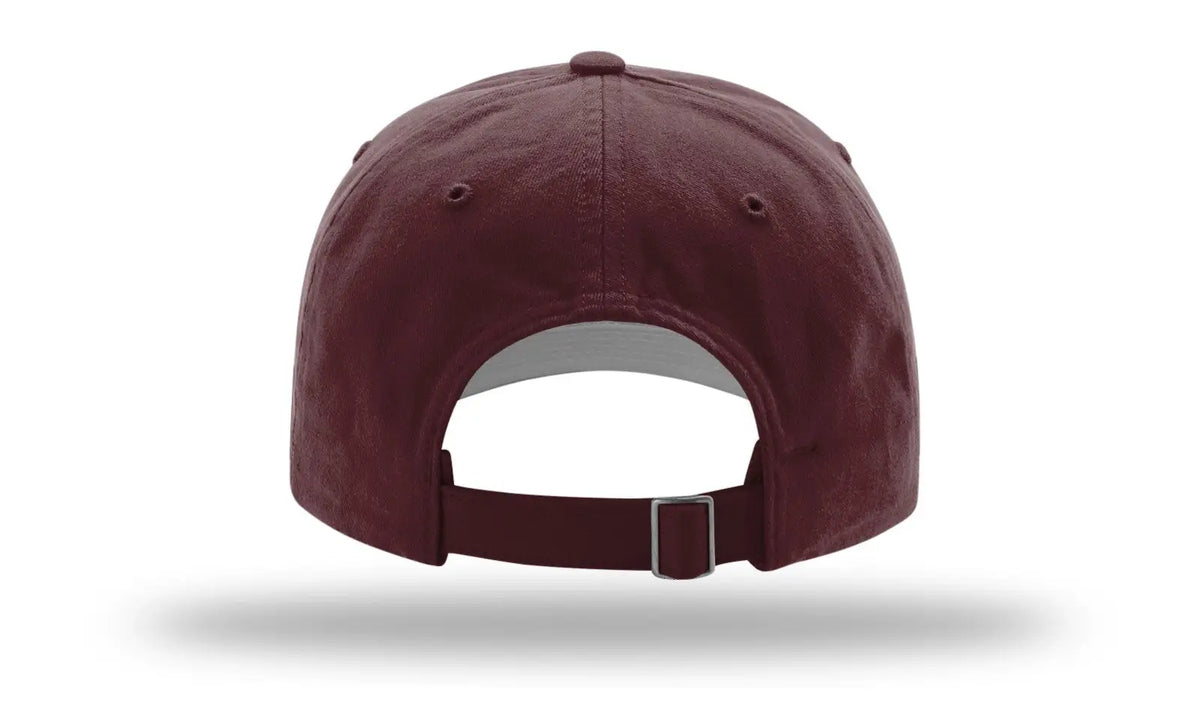 Richardson R55 R65 Garment Washed Twill Cap - Maroon - Osfm