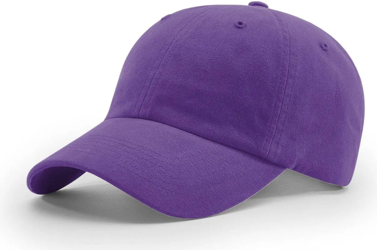 Richardson R55 R65 Garment Washed Twill Cap - Purple - Osfm