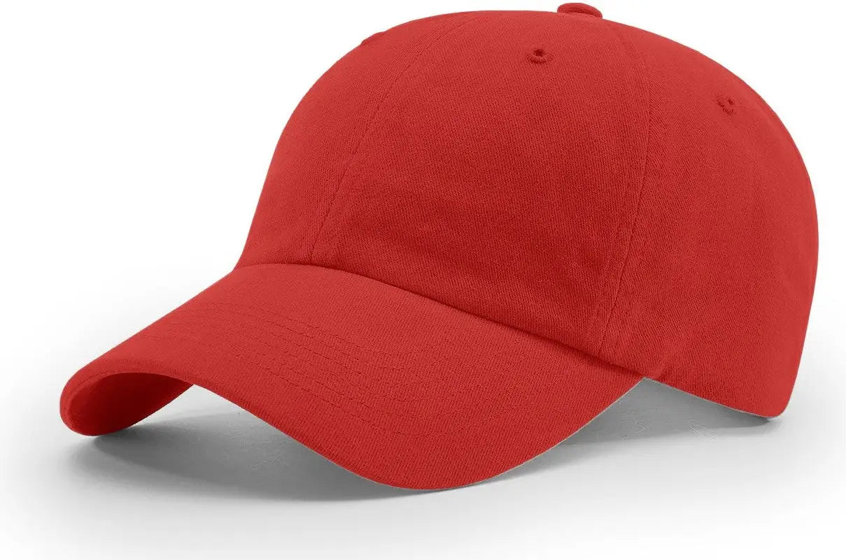 Richardson R55 R65 Garment Washed Twill Cap - Red
