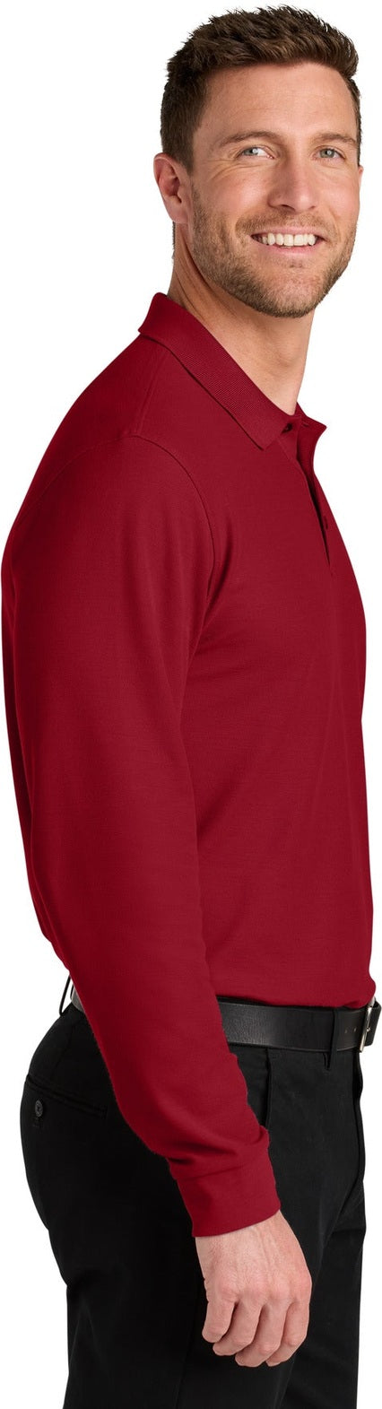 RichRed Port Authority Wearever Signature Pique Long Sleeve Polo K200LS