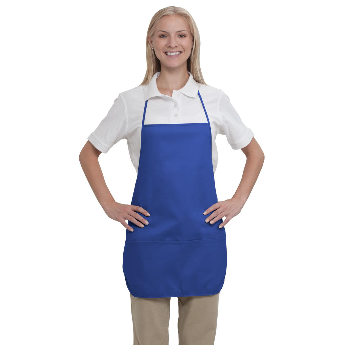 Right View of 001 - Royal OTTO 2 Pocket Medium Bib Apron
