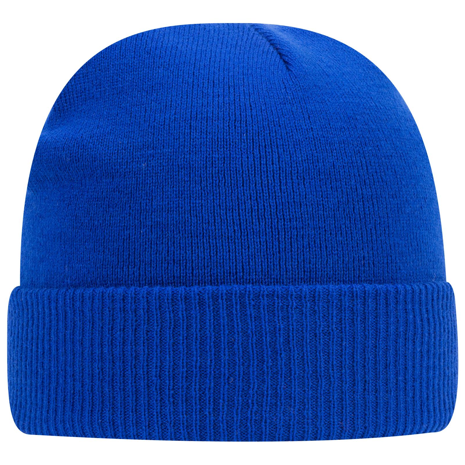 Front View of 001 - Royal OTTO CAP 12" Classic Knit Beanie w/ Rib Knit Cuff
