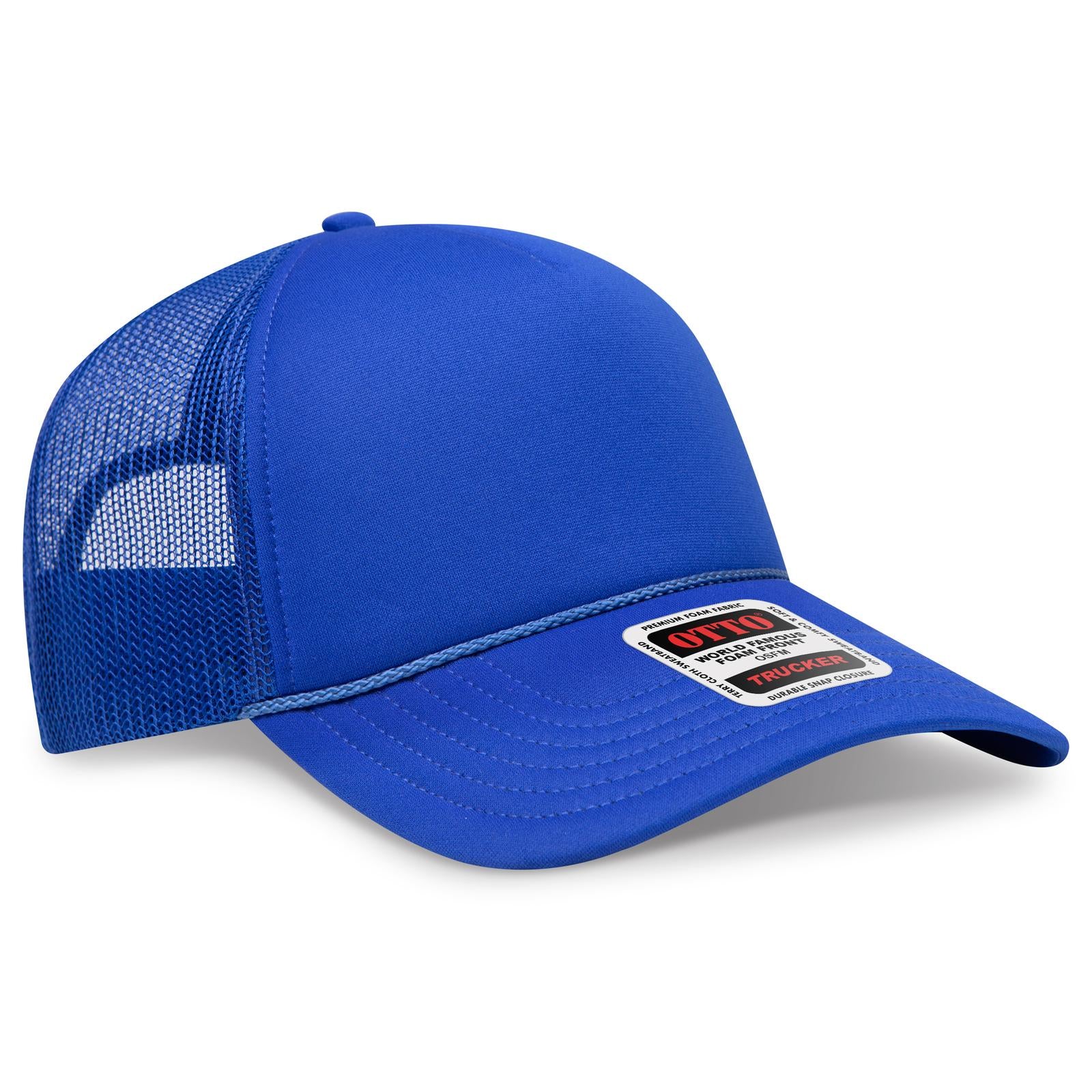 Right View of 001 - Royal OTTO CAP 5 Panel Low Profile Mesh Back Trucker Hat