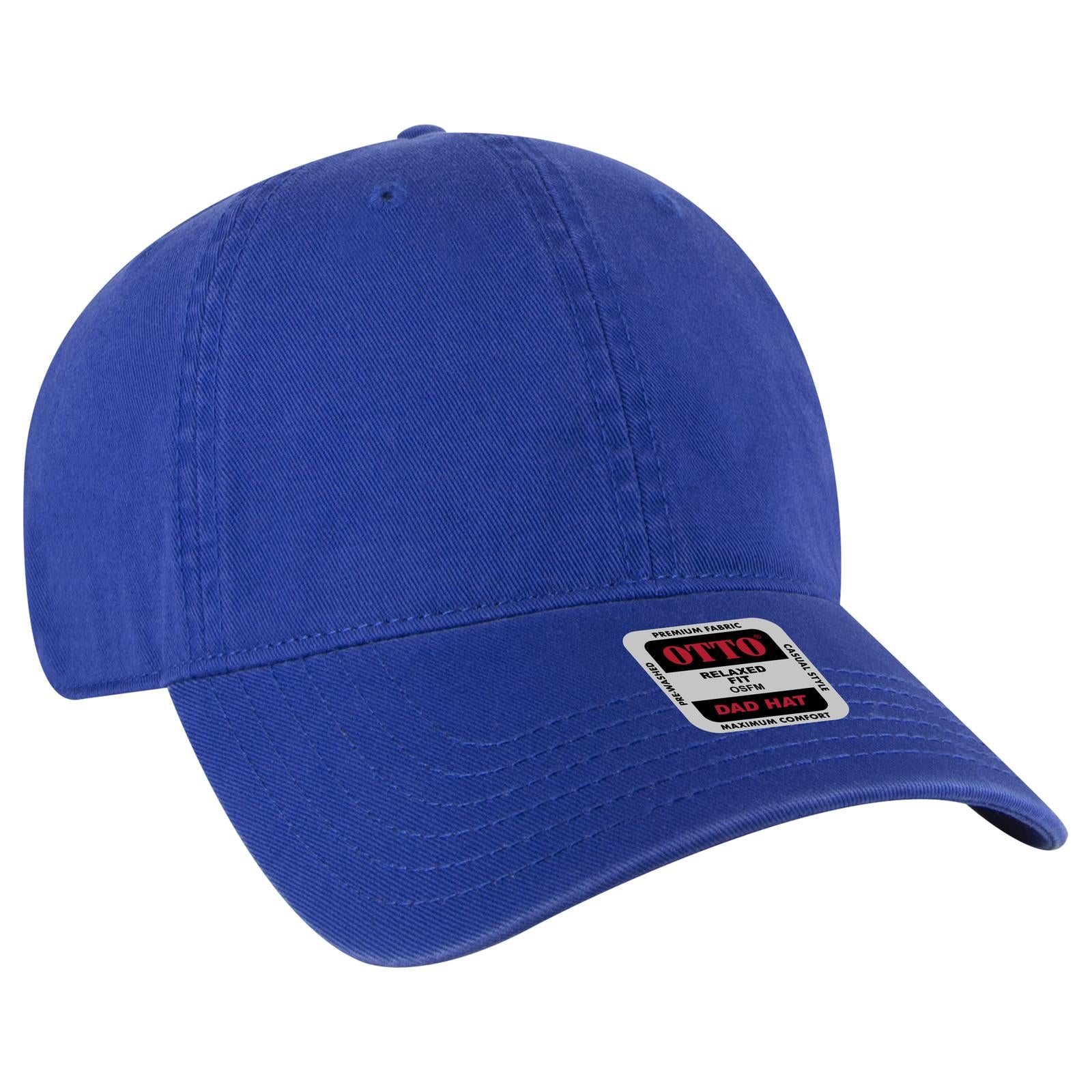 Front View of 001 - Royal OTTO CAP 6 Panel Low Profile Dad Hat