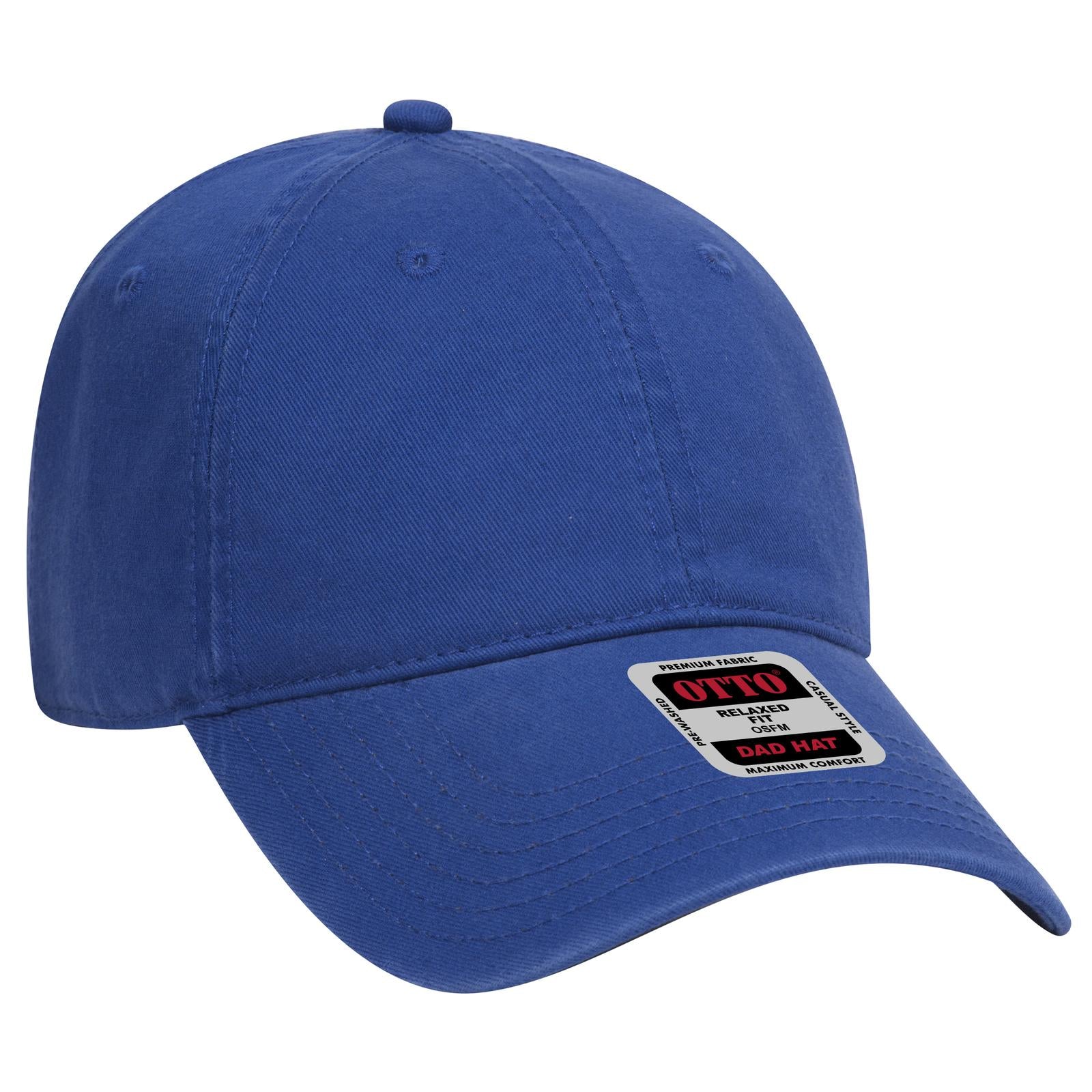 Front View of 001 - Royal OTTO CAP 6 Panel Low Profile Dad Hat