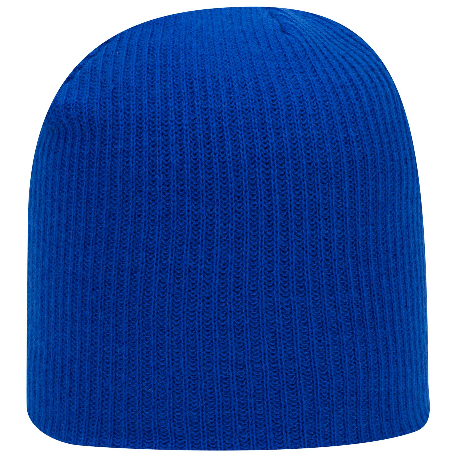 Front View of 001 - Royal OTTO CAP 9 1/2" Premium Rib Knit Beanie