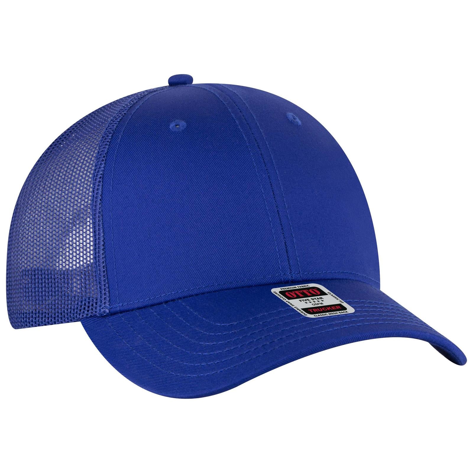 Right View of 001A - Royal OTTO CAP 6 Panel Low Profile Mesh Back Trucker Hat