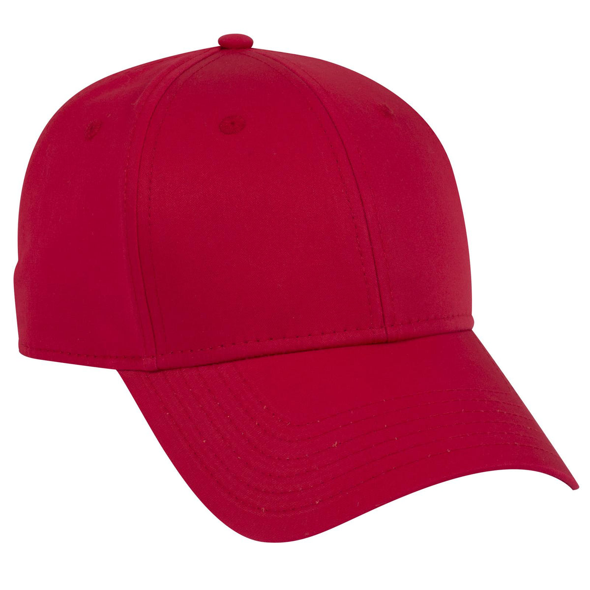 Right View of 002 - Red OTTO CAP 6 Panel Low Profile Baseball Cap