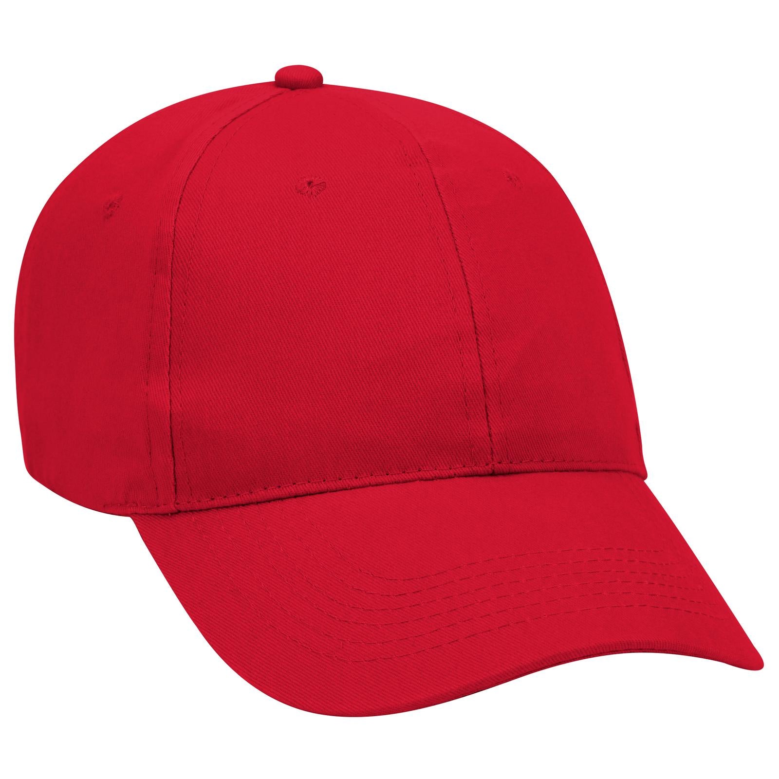 Right View of 002 - Red OTTO CAP 6 Panel Low Profile Baseball Cap